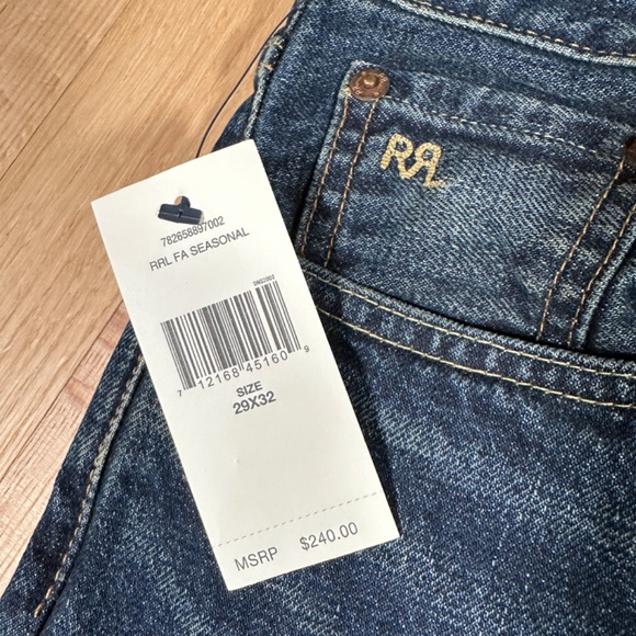 Ralph Lauren Double RL RRL Jeans Size W29XL32 Slim Narrow Brand New With Tags - Picture 6 of 12